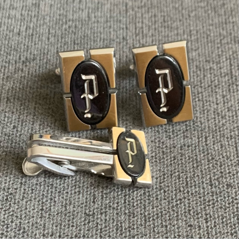 Hickok Cuff link and Tie Clip Set
